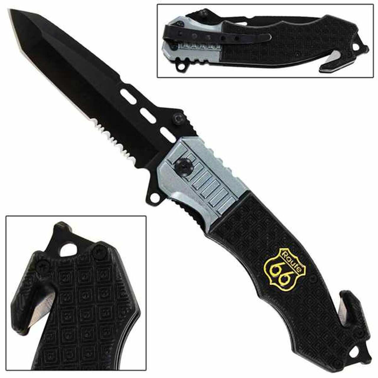 3.5" Blade Route 66 Tactical Spring-Assist Folding Knife