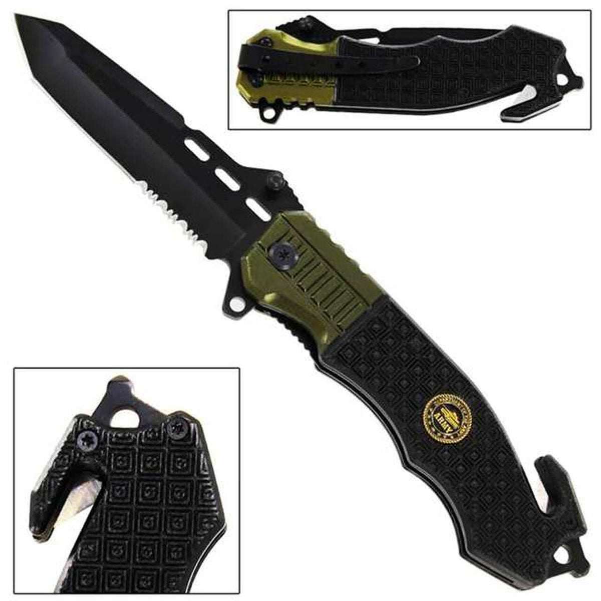 3.75" Blade Military Tactical Spring-Assist Folding Knife - TOPHATTER'S ARMORY DEALS