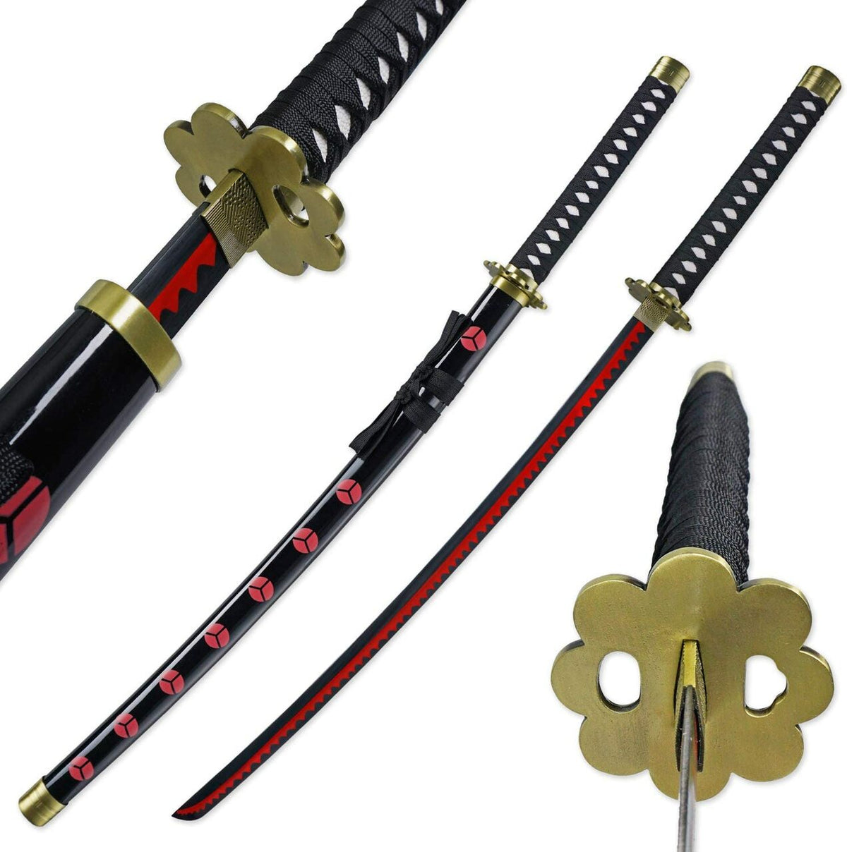 Zoro's Shusui Replica Sword Red Hamon Stainless Steel Katana - TOPHATTER'S ARMORY DEALS