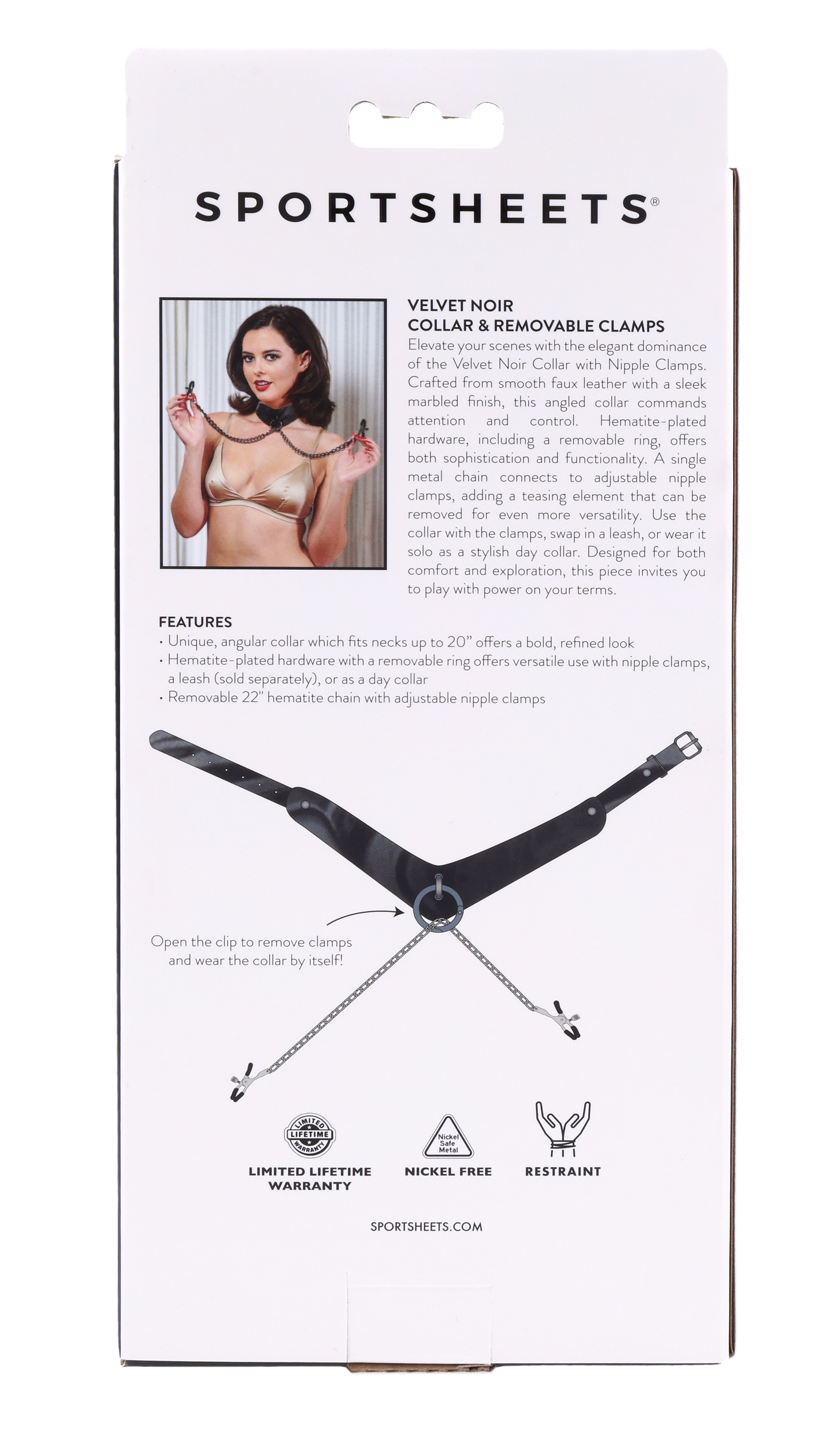 Velvet Noir Collar & Removable Clamps