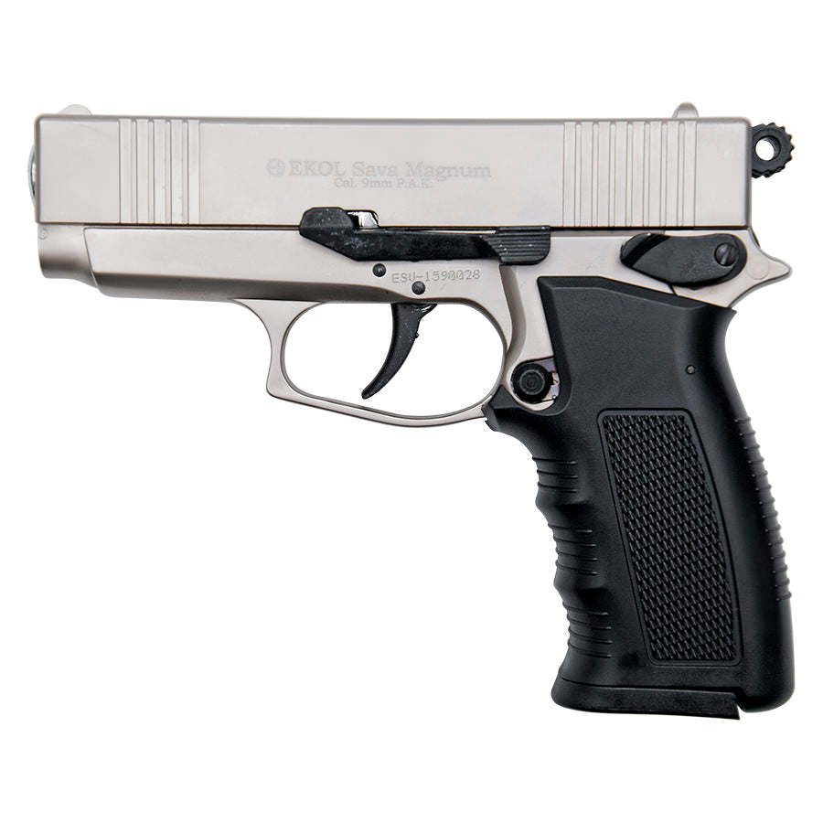 Sava Magnum Blank Firing Replica Pistol Satin Finish - TOPHATTER'S ARMORY DEALS