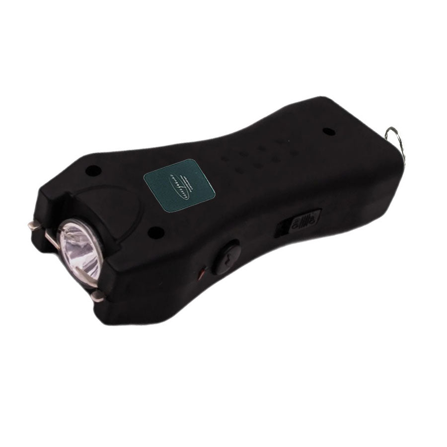 Black Slim Compact Rechargeable Stun Gun with Led Light - TOPHATTER'S ARMORY DEALS