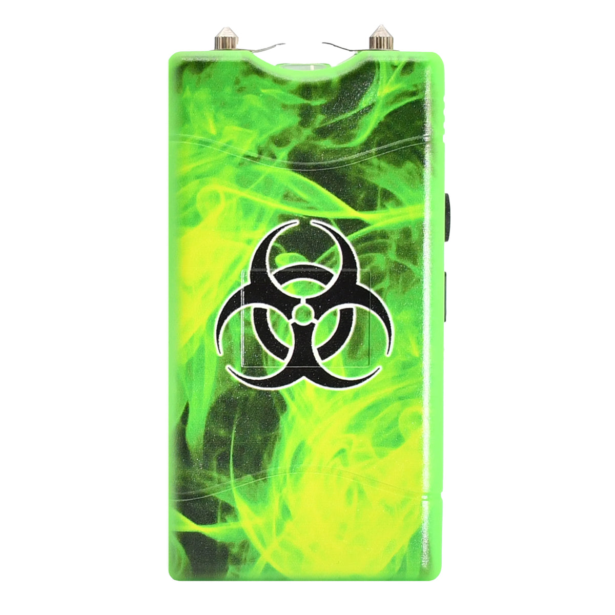 Self Defense Biohazard Green Stun Gun Rechargeable LED FlashLight - TOPHATTER'S ARMORY DEALS