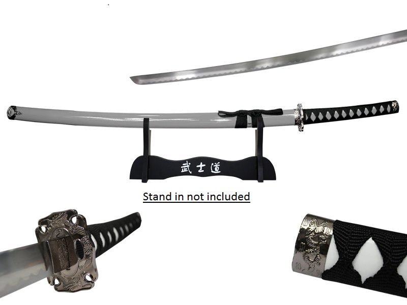 40 Inch Silver Dragon Samurai Sword - TOPHATTER'S ARMORY DEALS