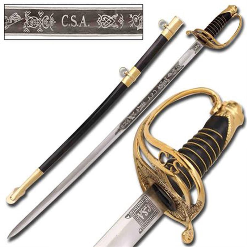 Handmade Civil War Shelby's Officer's Sword - TOPHATTER'S ARMORY DEALS