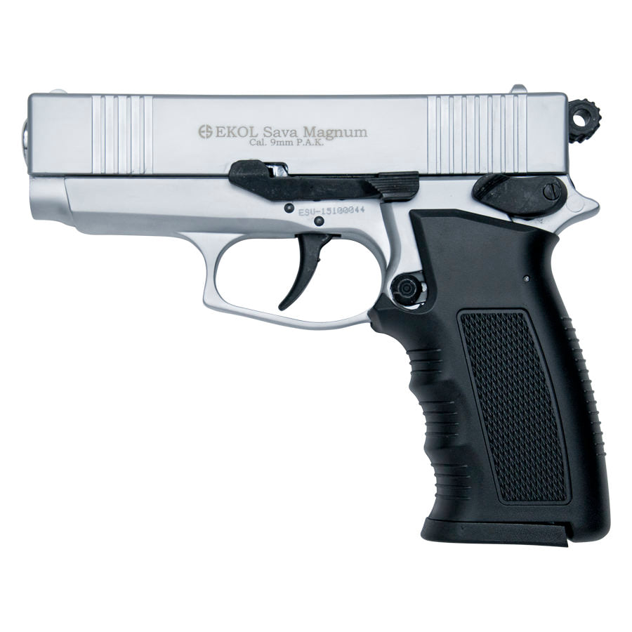 Sava Magnum Blank Firing Replica Pistol Nickle Finish
