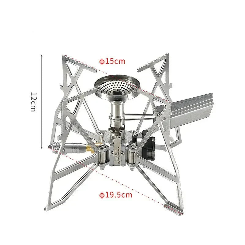 Electronic Ignition Butterfly Cassette Furnace Camping Stove Silver