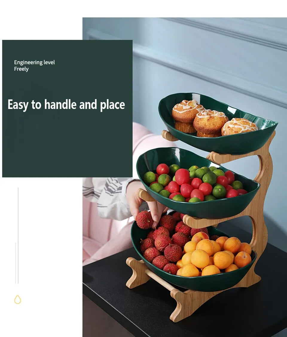 Wooden Table Plates with Floor Partition