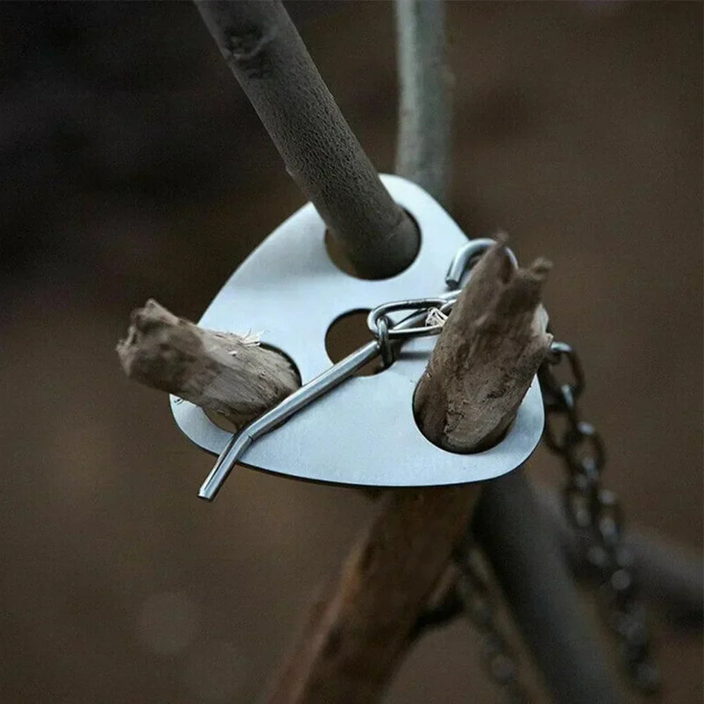 1pc Camping Hanging Tripod W/ Bag Pot Rack