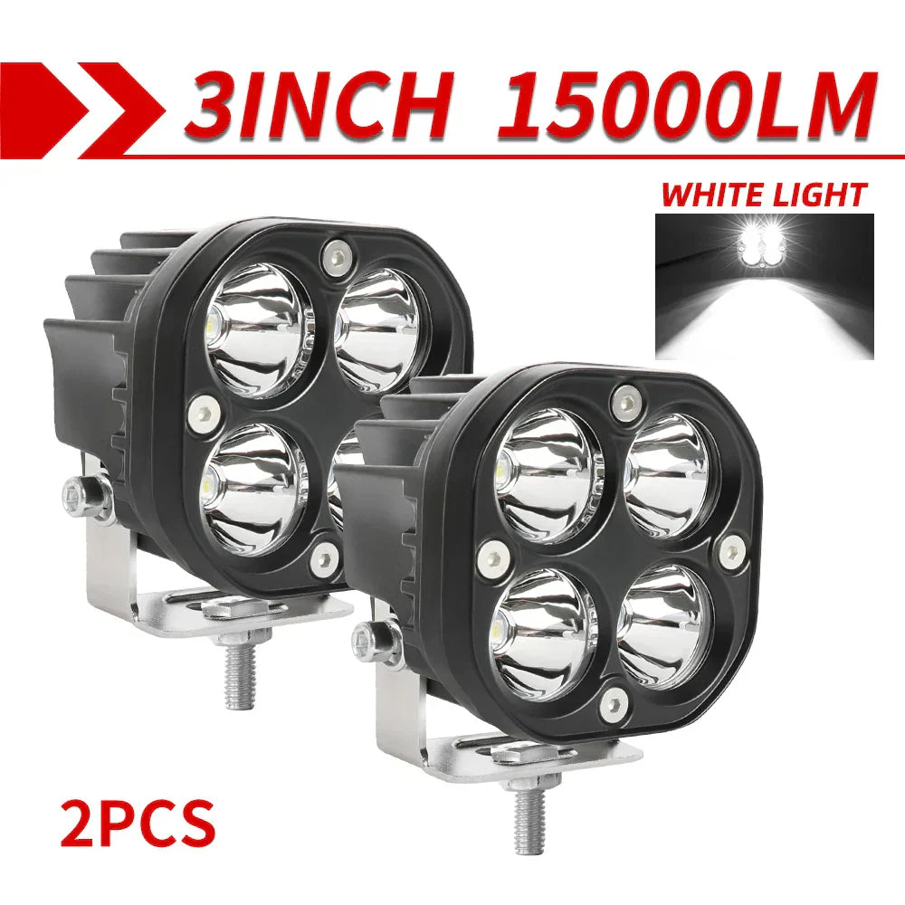 LED Spot Work Light - 12V/24V Fog Lights Driving