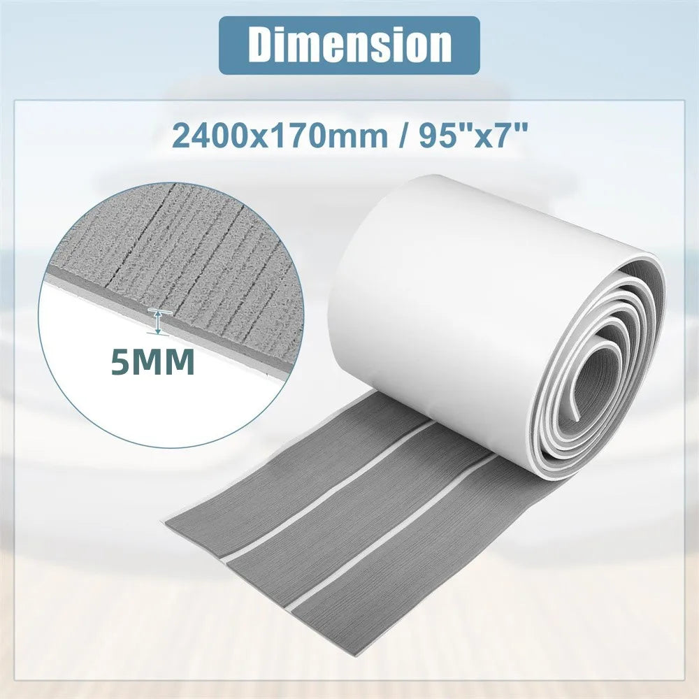 Marine-Grade Non-Slip Decking Sheet 2400x17cm