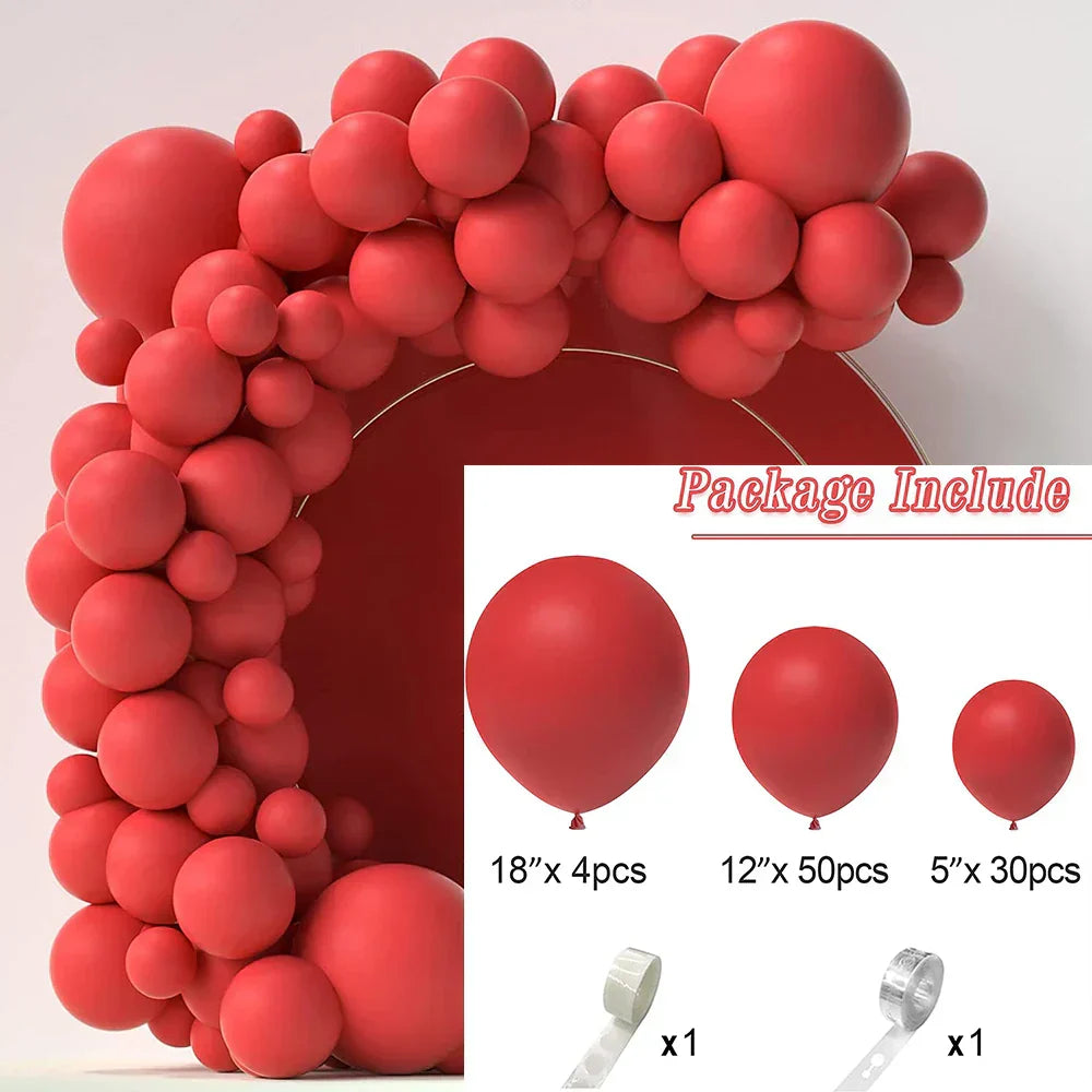 alentine's Day Red Balloon Garland Arch Kit - 75pcs (Color: No 2)