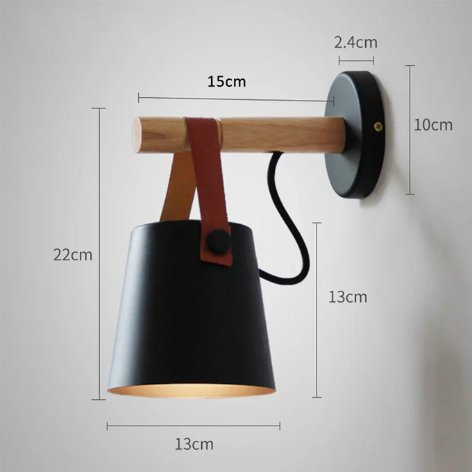 Nordic Modern Wooden Wall Lamp