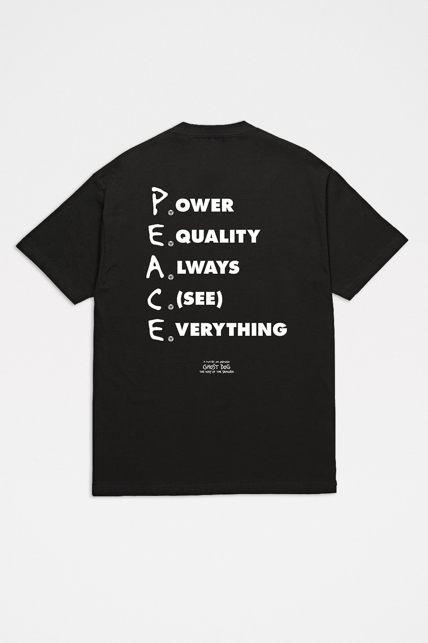 Skate Muzik x Ghost Dog “P.E.A.C.E” Tee Black