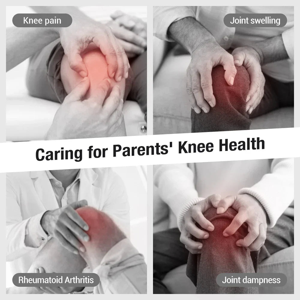 Smart Heated Knee Massager Infrared Therapy & Vibration White