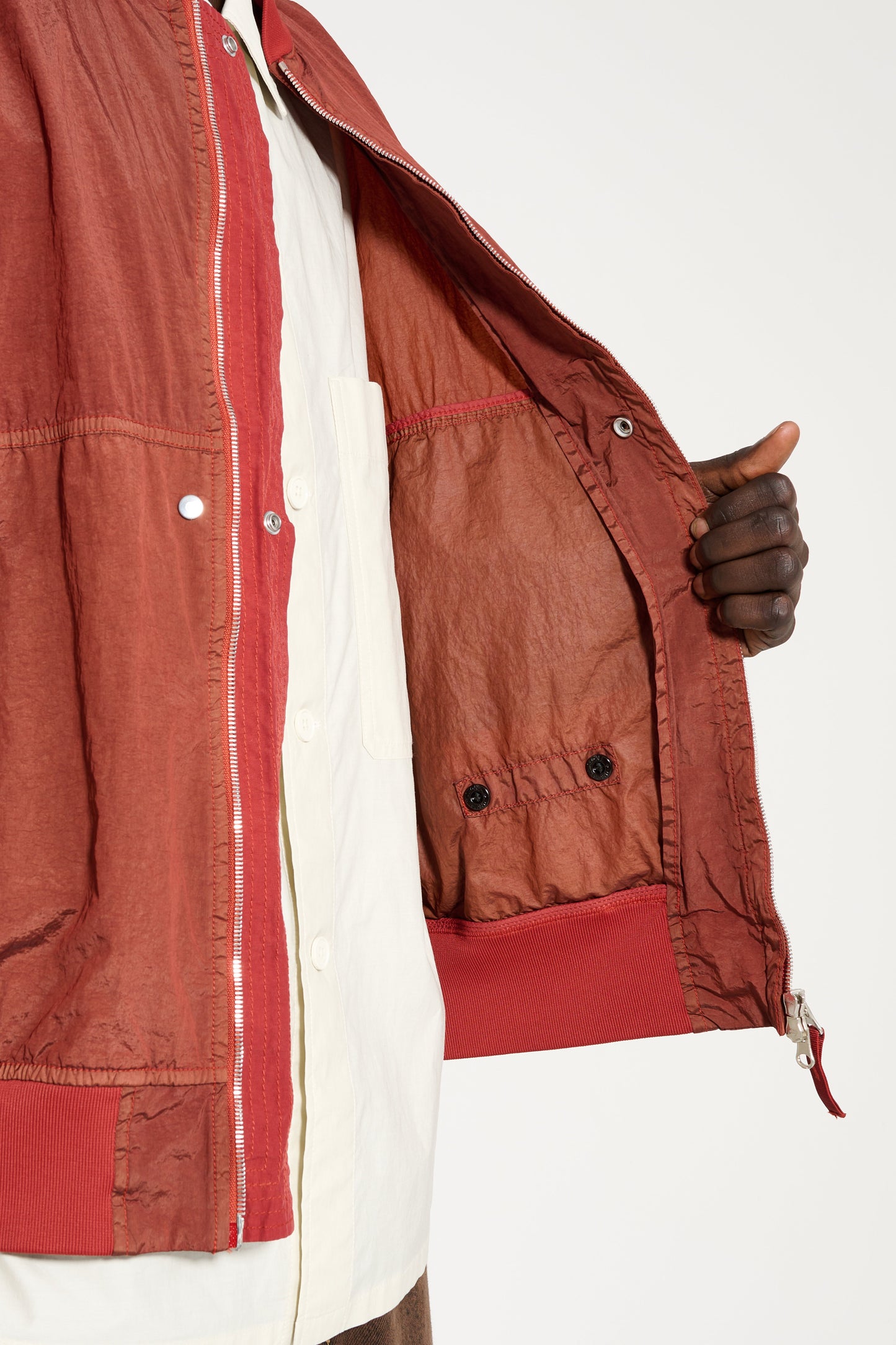 Stone Island Nylon Metal Bomber Jacket Copper