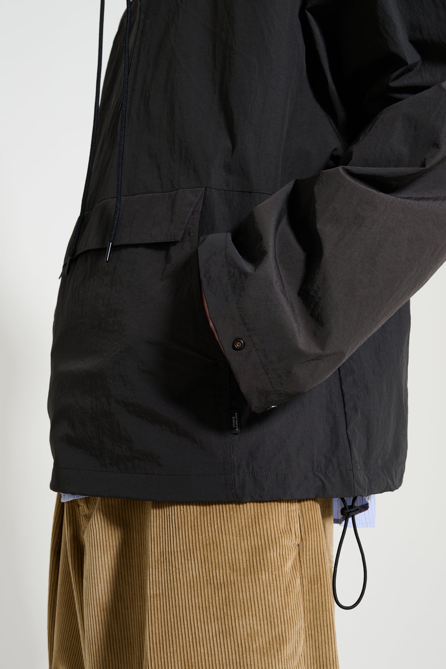 Studio Nicholson Rault Hooded Pullover Coal