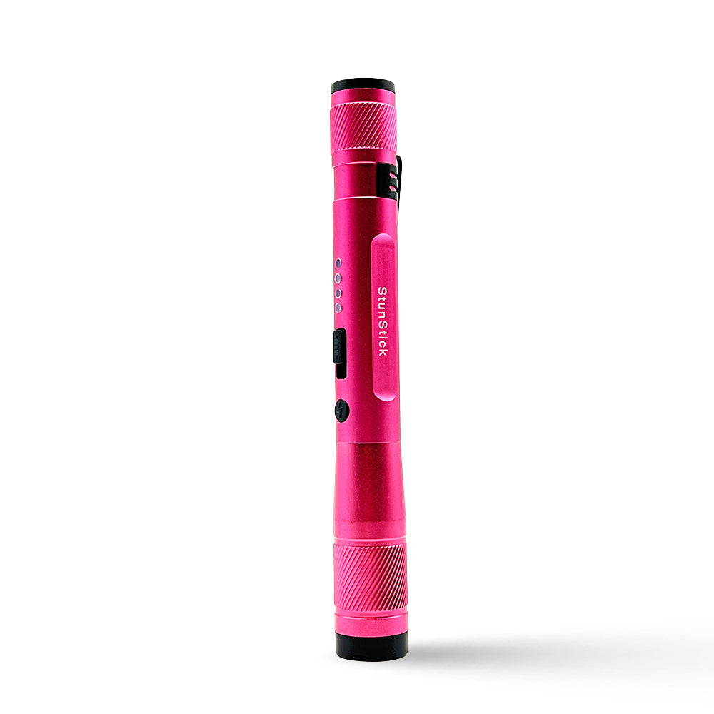 Pink StunStick Concealed Carry Multi-Functional Heavy Duty Stun Gun Flashlight