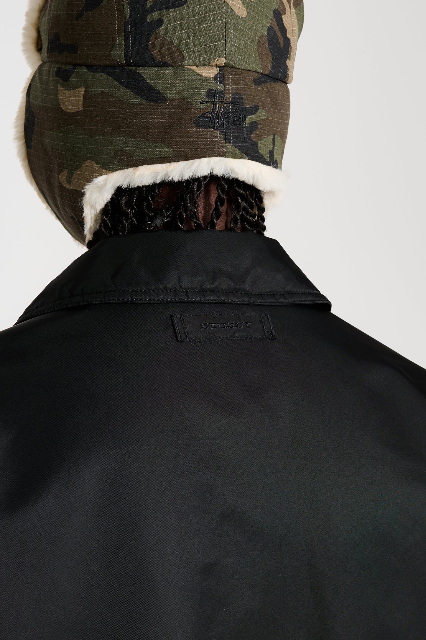 Stüssy Piled Lined Zip Jacket Black