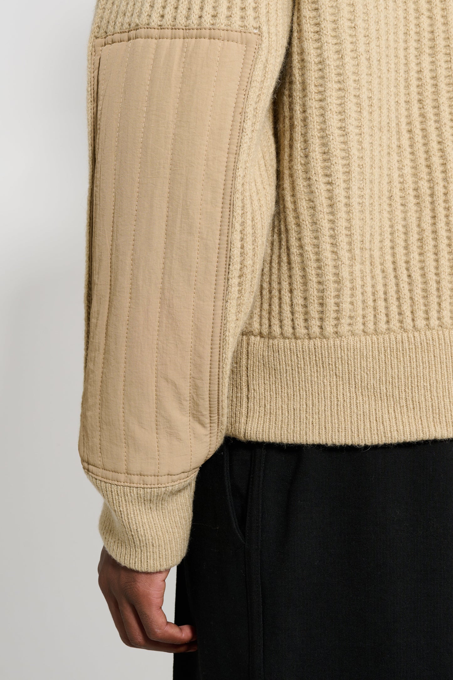 Stüssy Military Patch Zip Sweater Sand