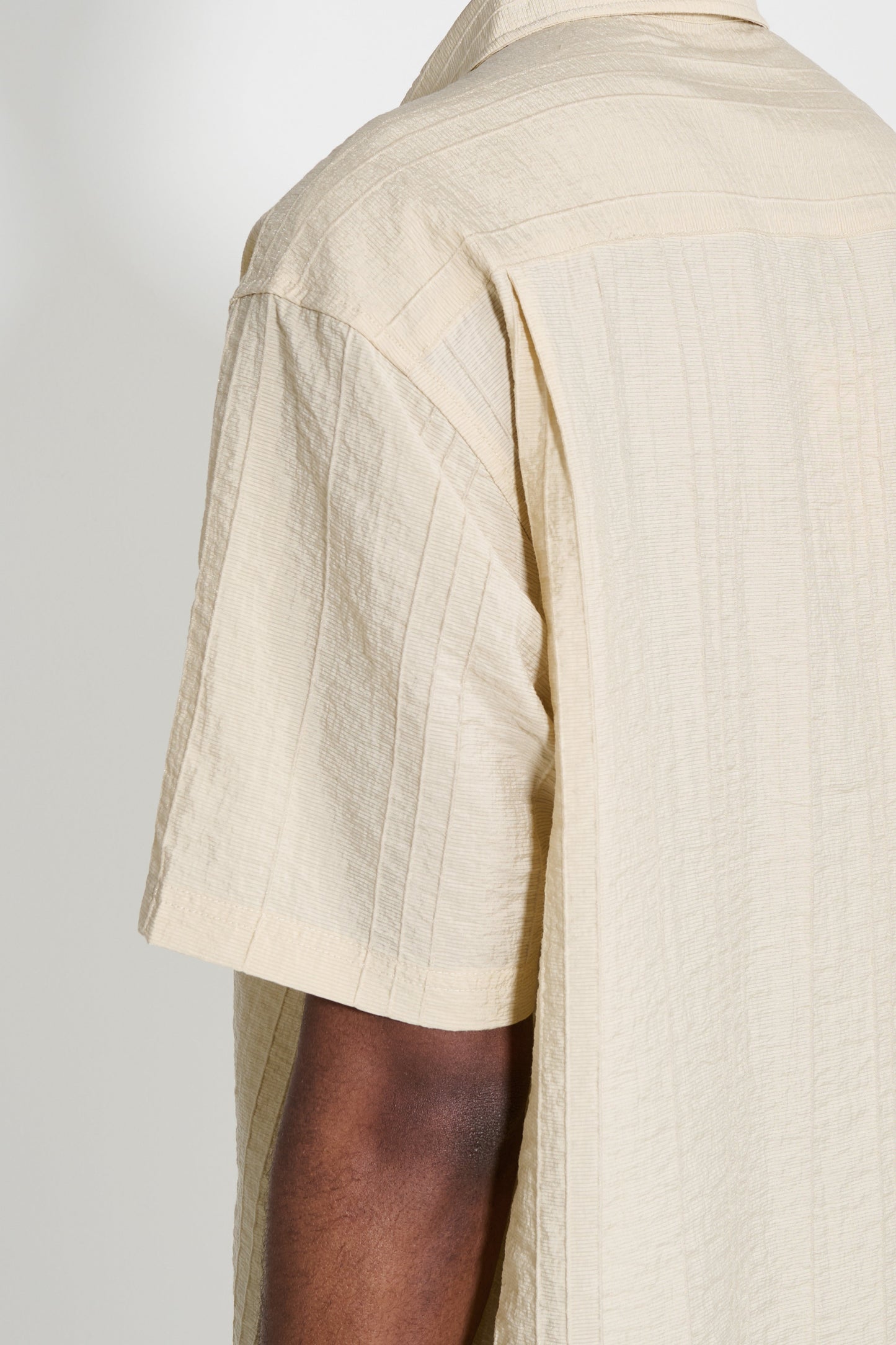 Stüssy Pleated Textured Shirt Tan