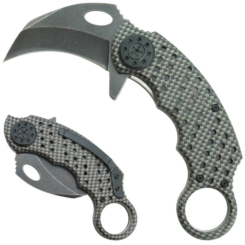 Subliminal Message Tactical Spring Assisted Karambit Knife - TOPHATTER'S ARMORY DEALS