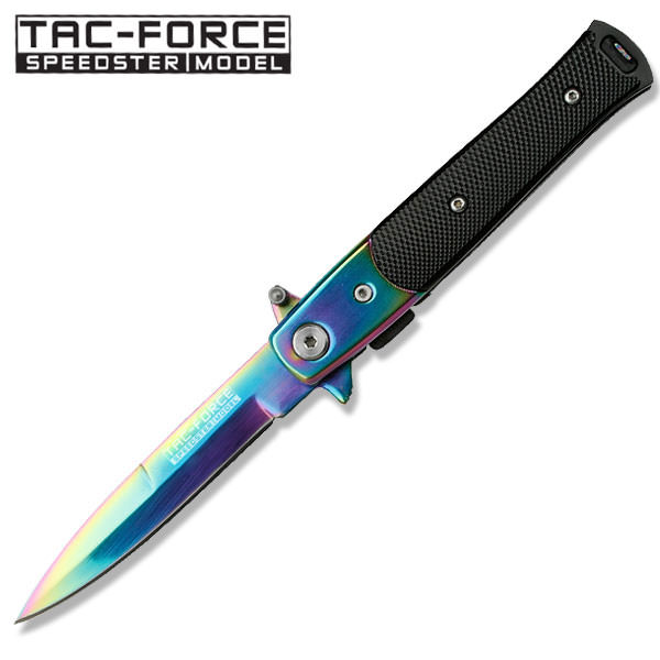 4 Inch Closed Titanium Stiletto Style Assisted Knife With G-10 Handle