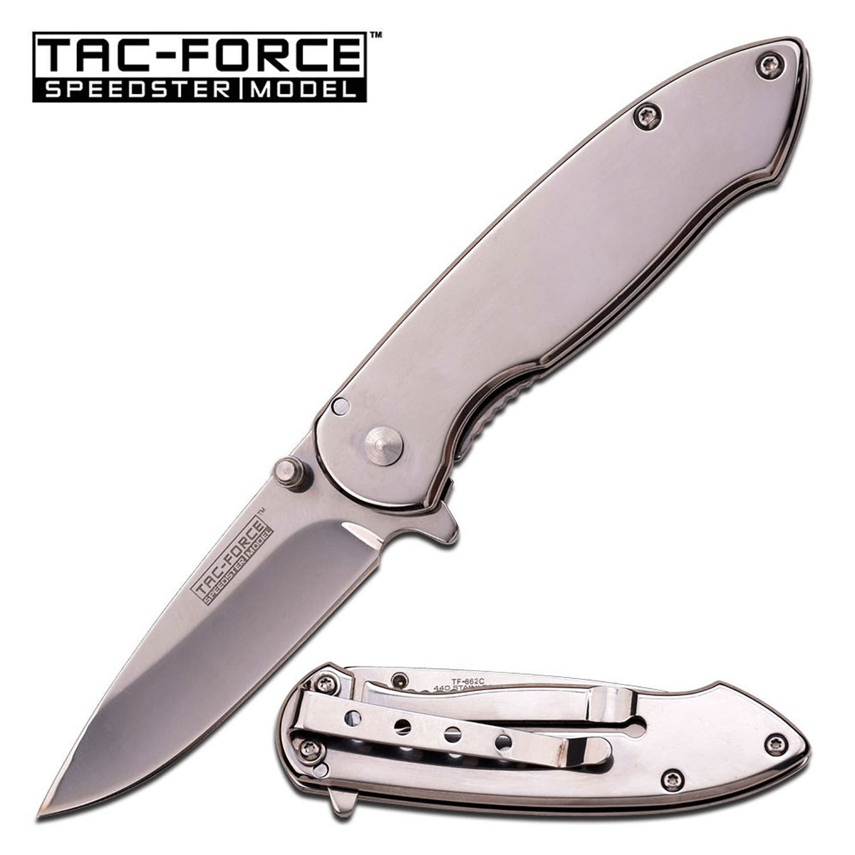 Speedster Model Action Spring Assist Opening Folder Knife - Mirror - TOPHATTER'S ARMORY DEALS