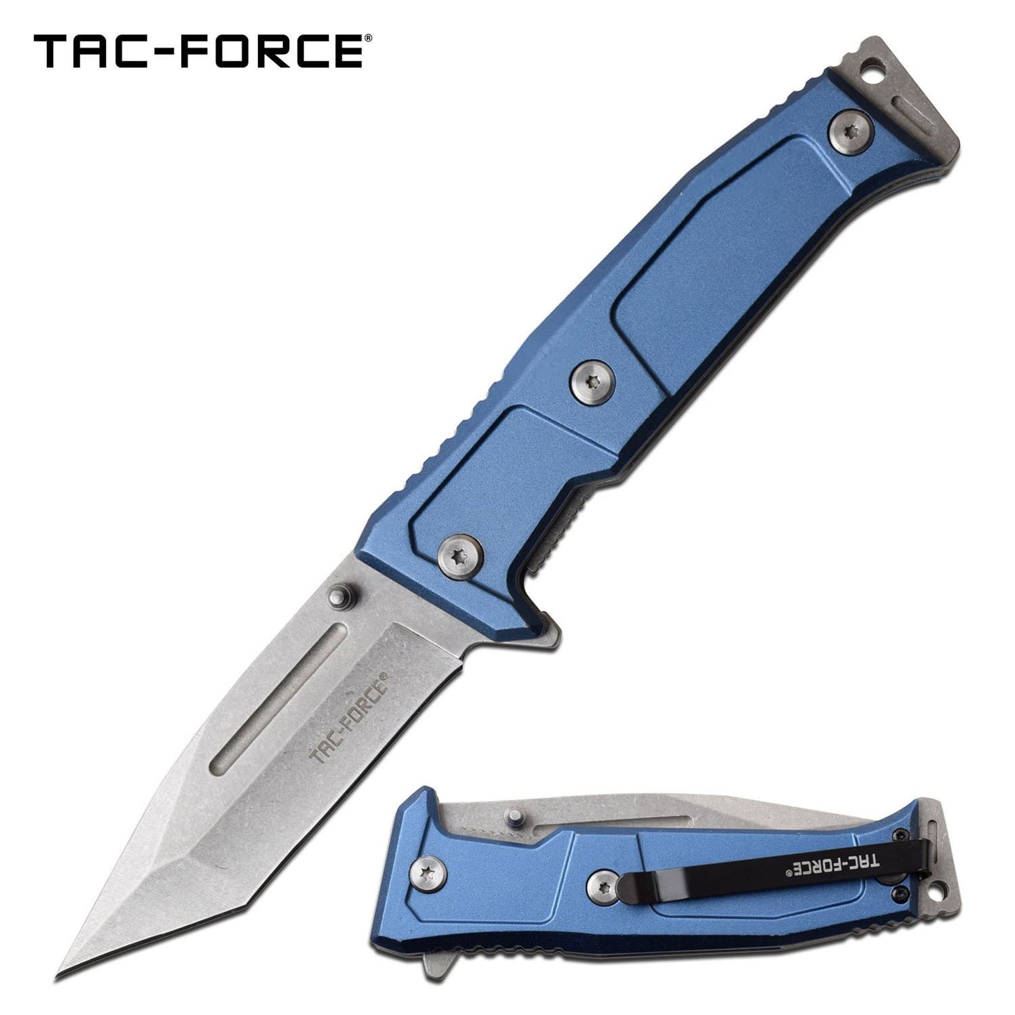 3.6" Tanto Blade Gray Tactical EDC Spring-Assist Folding Knife