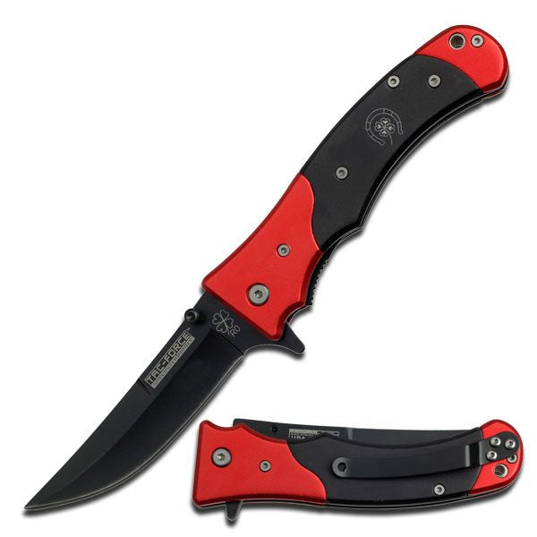 Red Tactical Assisted Opening Folding Pocket Knife 4.5 Inch Closed - TOPHATTER'S ARMORY DEALS