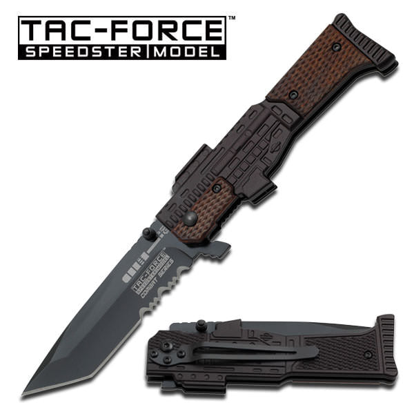 Rifle Shape Combat Series Spring Assist Opening Knife 3MM Thick Blade - TOPHATTER'S ARMORY DEALS