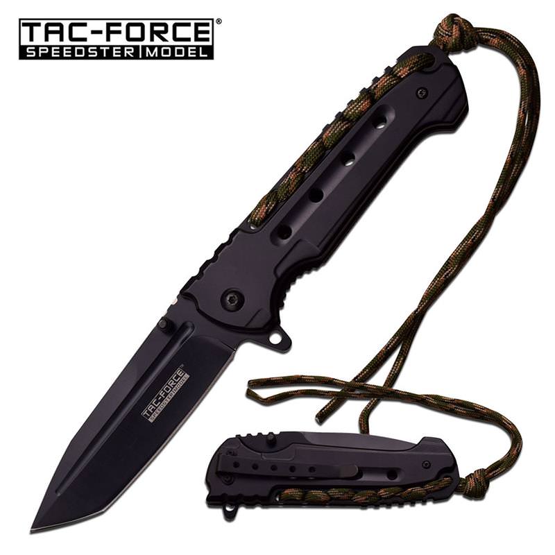 Tac-Force 4.75 Inch Closed Lanyard Handle Spring Assist Knife - TOPHATTER'S ARMORY DEALS