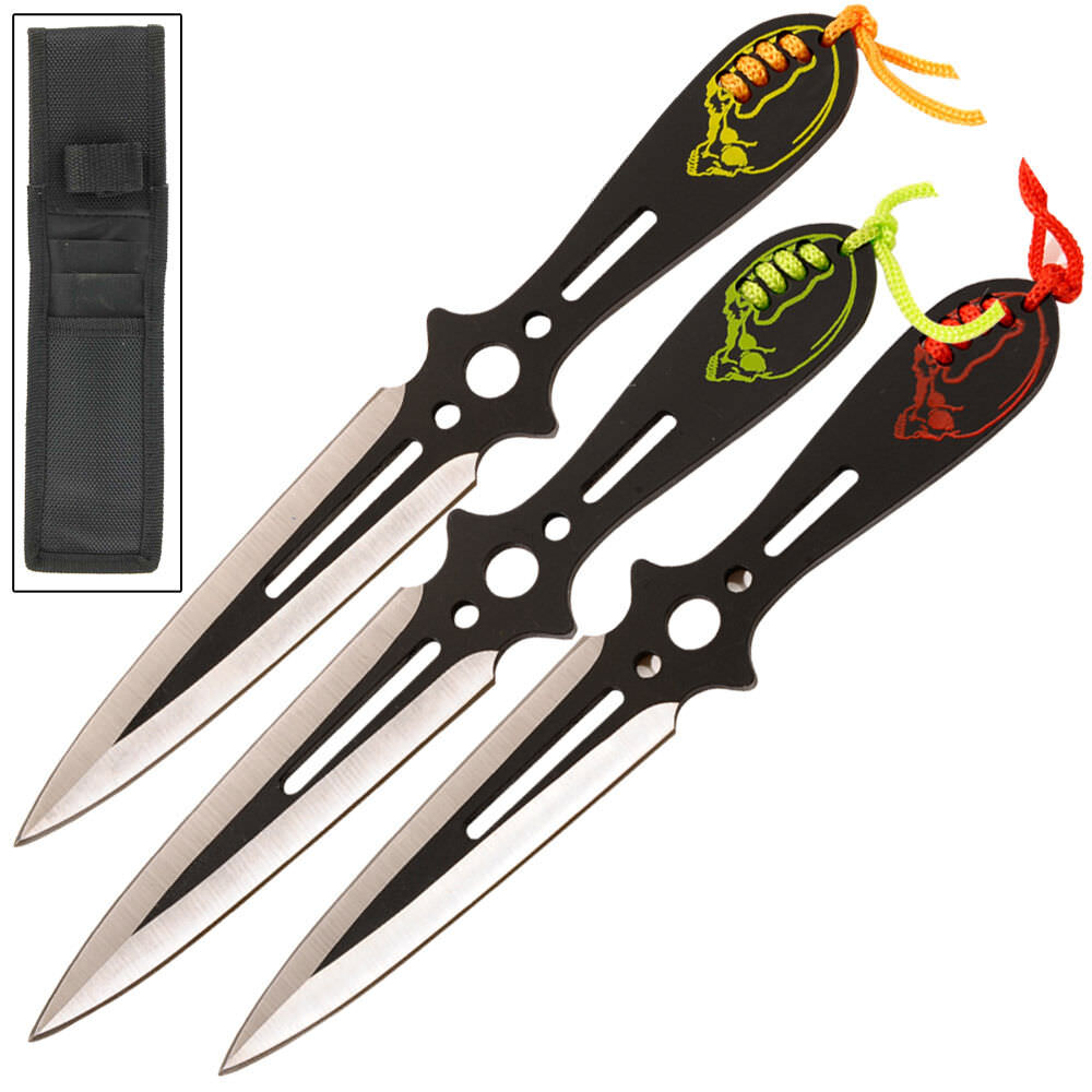 Deadly Force Alien Revolution Target Practice Ninja Throwing Knife 3 Pc Set