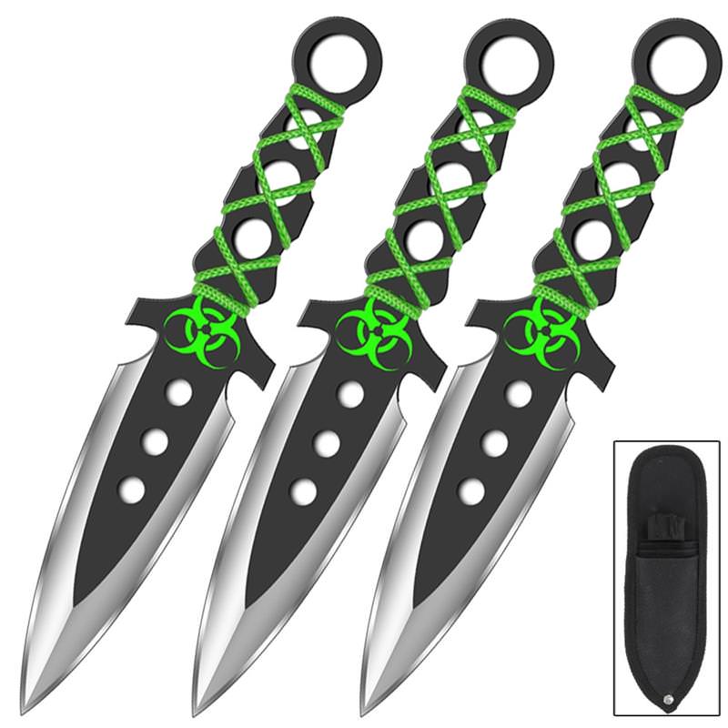 3 Pcs Darkest Hour Throwing Knives Set