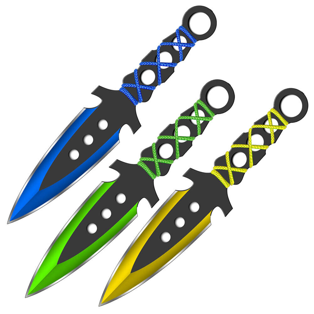 Training Supernova Triad Precision Outdoor Target Practice Throwing Knives Set