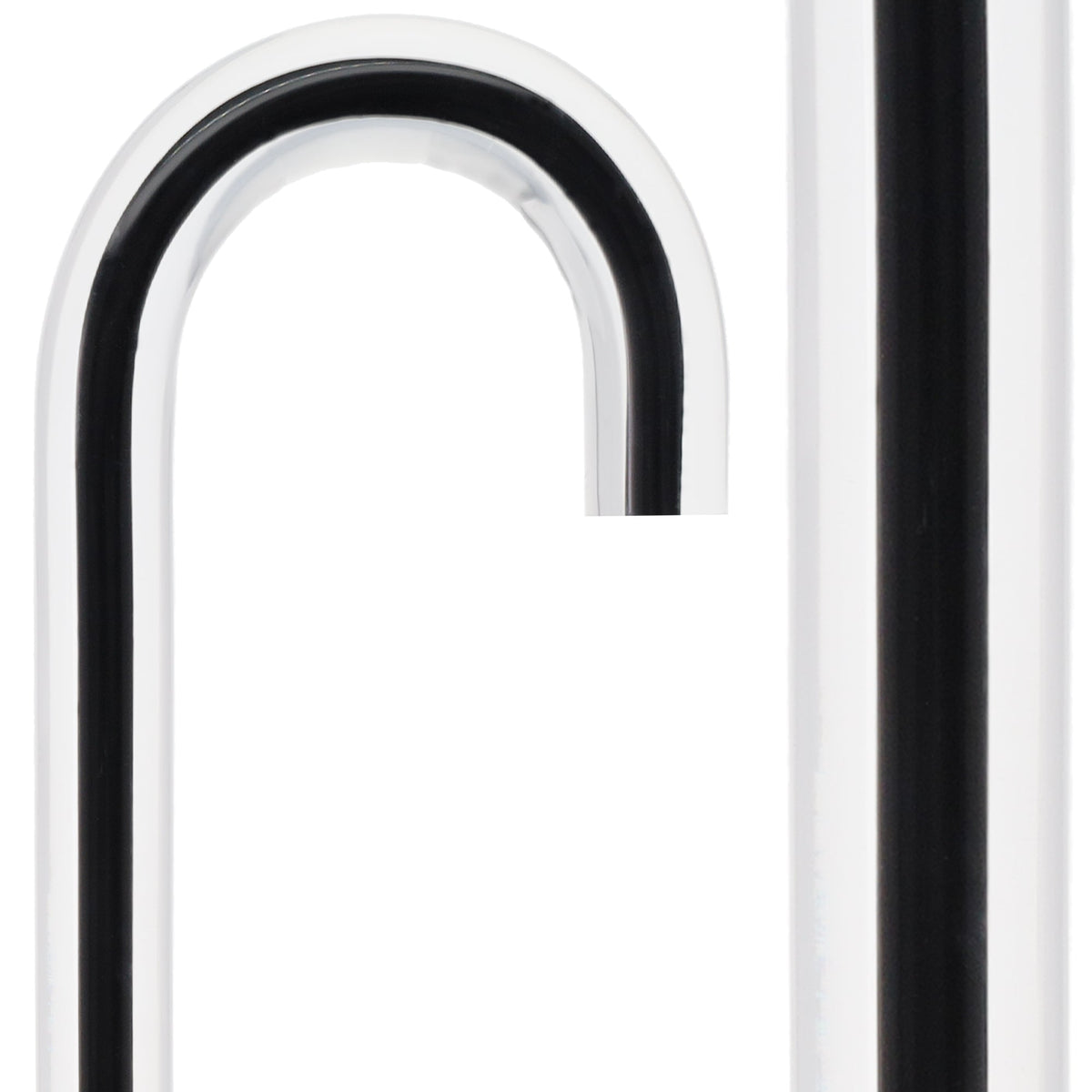 Dr. House Inspired Flame Cane "The Phoenix" - Clear Acrylic, Black Stripe