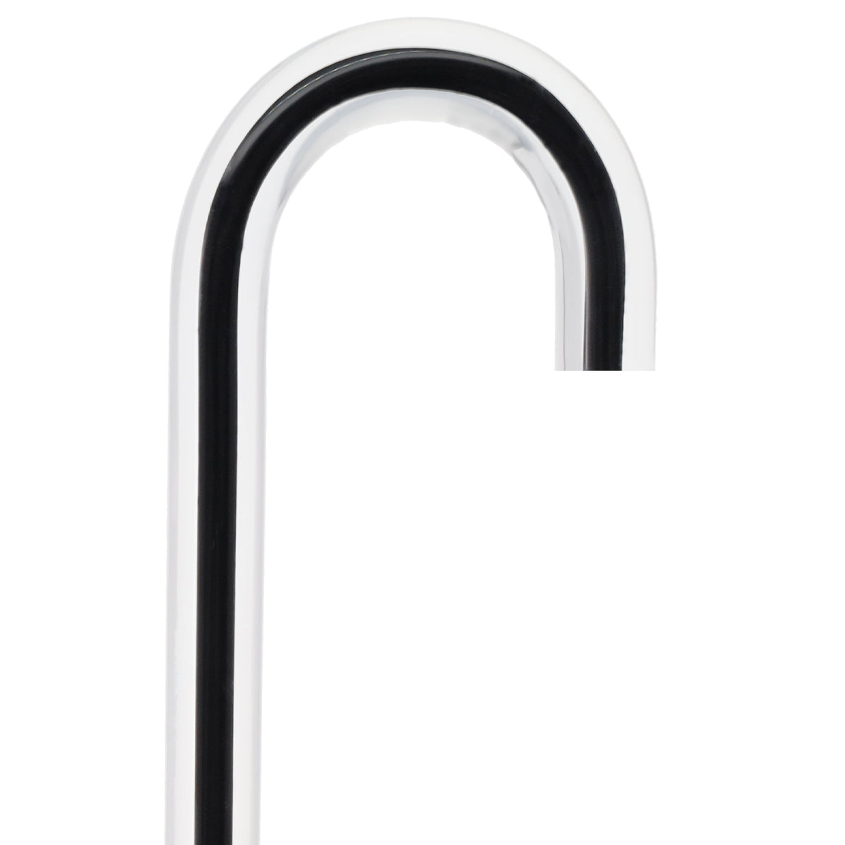 Dr. House Inspired Flame Cane "The Phoenix" - Clear Acrylic, Black Stripe