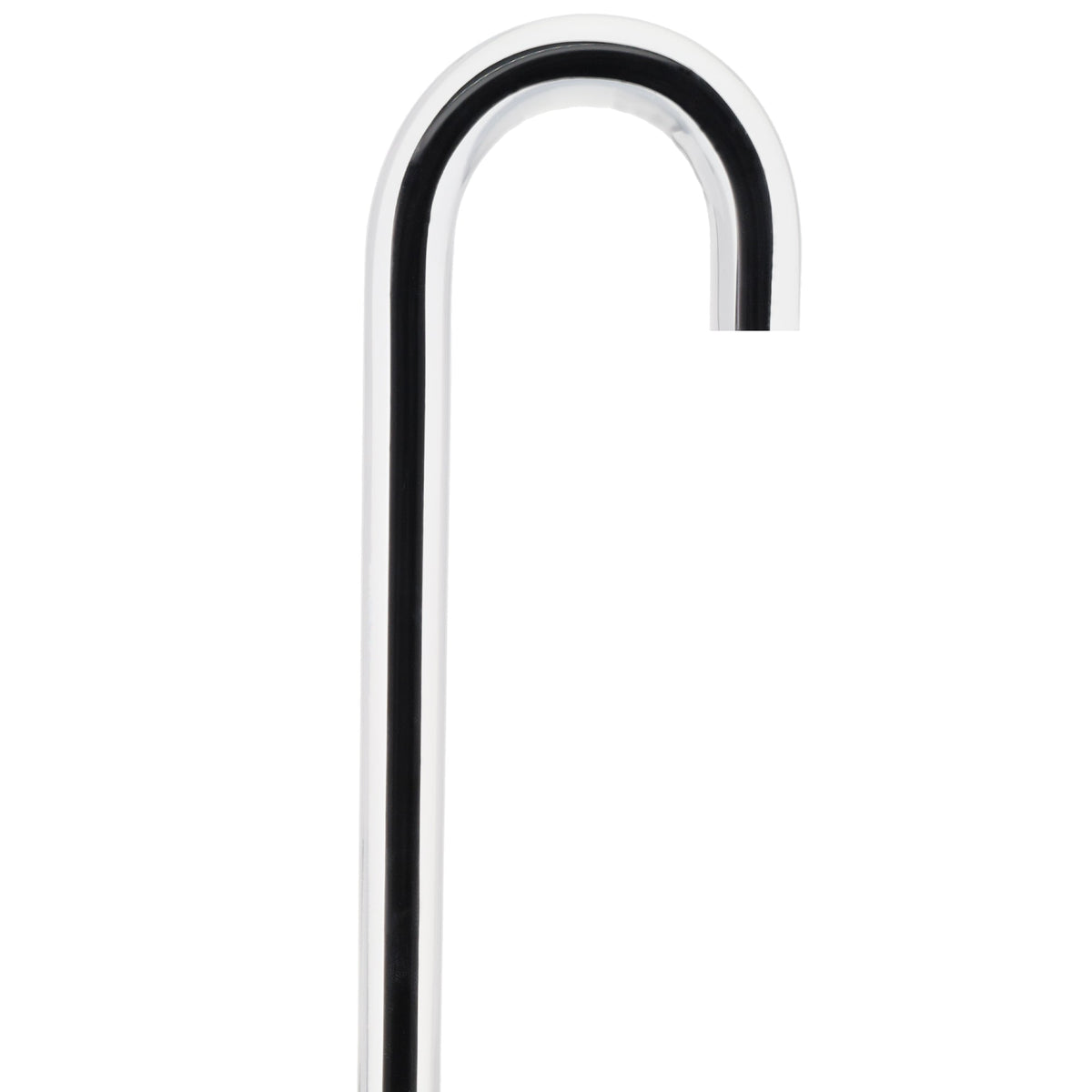 Dr. House Inspired Flame Cane "The Phoenix" - Clear Acrylic, Black Stripe