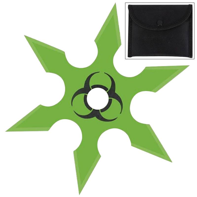 Zombie Genocide 6 Point Throwing Star Green
