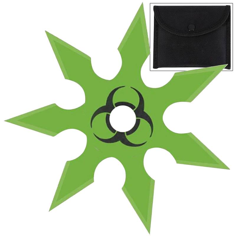 Zombie Genocide 7 Point Throwing Star Green