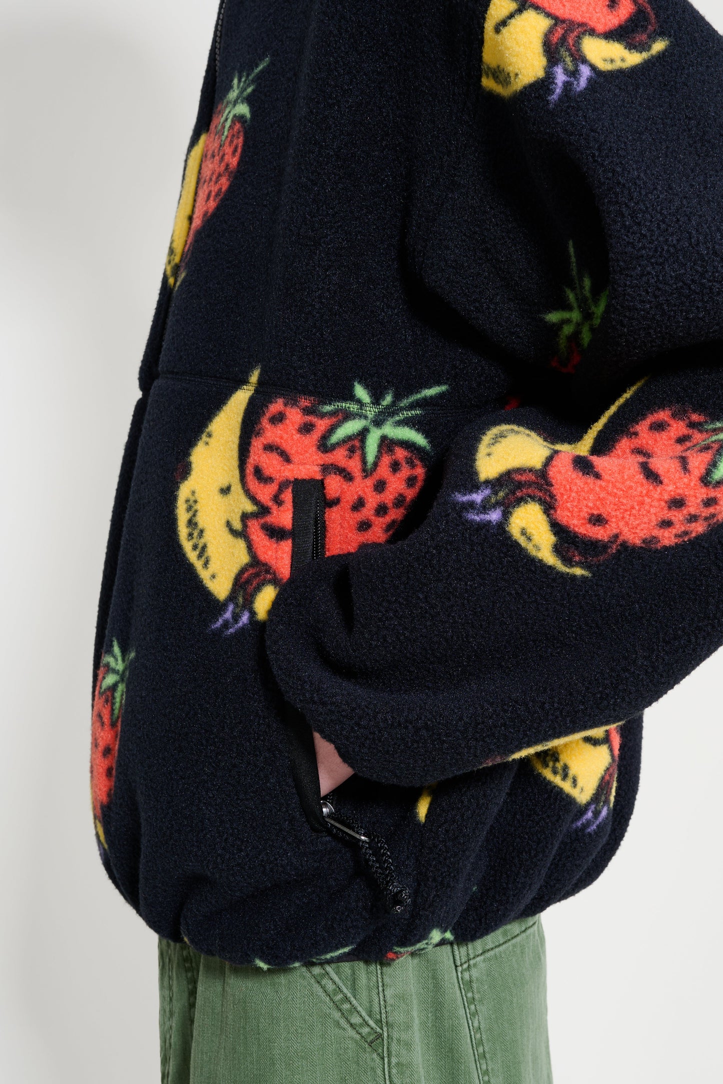 The North Face x Sky High Farm Fleece Half Zip TNF Black Strawberry