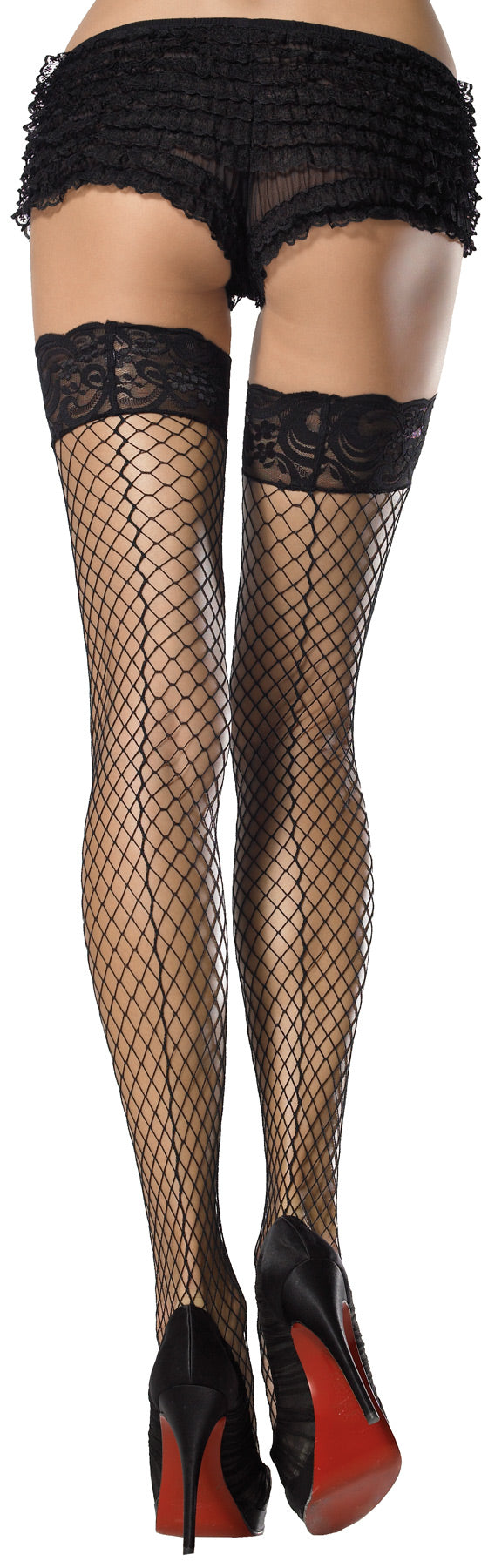 Lycra Black Fishnet with Backseam