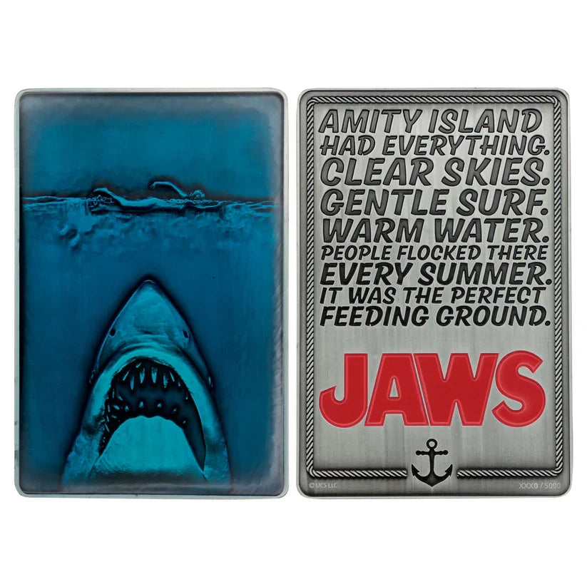 Jaws - 50th Anniversary Poster Limited Edition Ingot