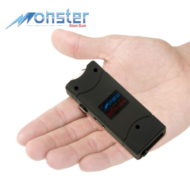 8,000,000 Rechargeable Ultra Mini Stun Gun With LED Light Black - TOPHATTER'S ARMORY DEALS