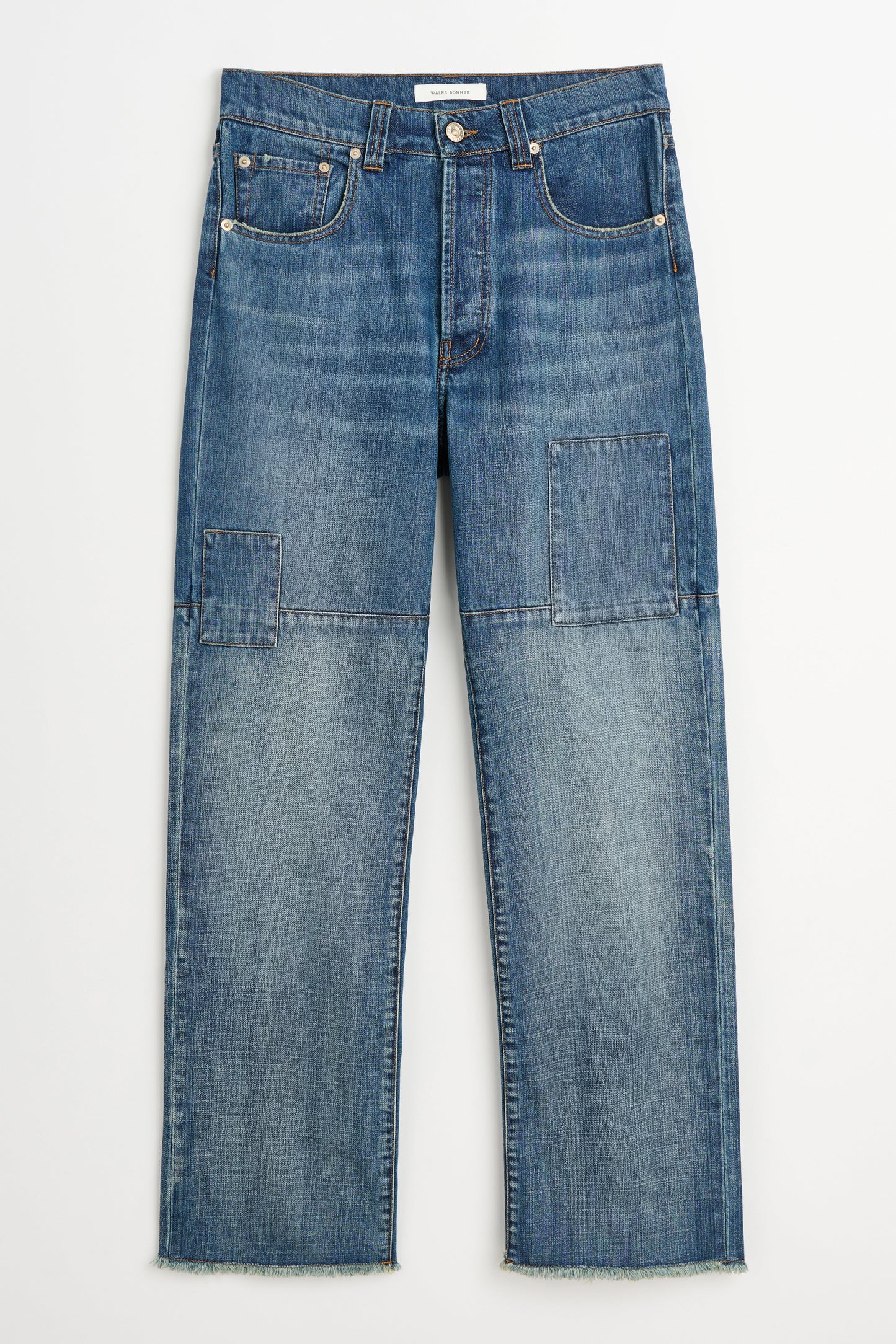 Wales Bonner Chance Denim Patched Blue Vintage Wash
