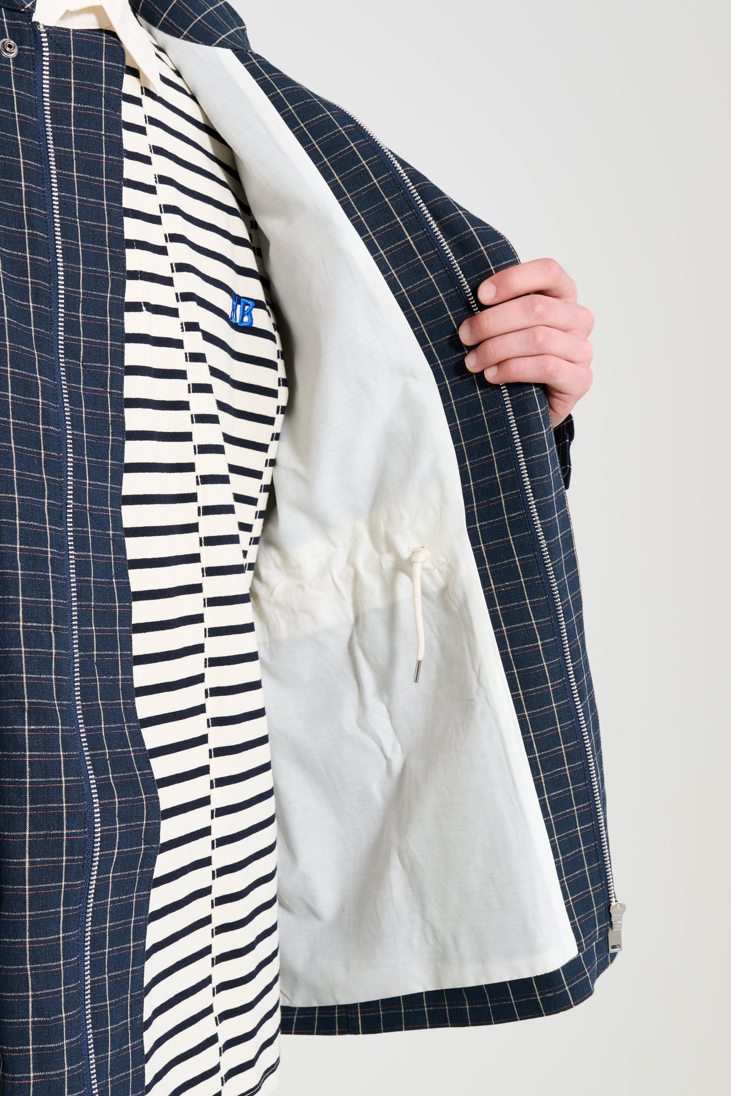 Wales Bonner Vision Field Jacket Navy / Ivory / Rust