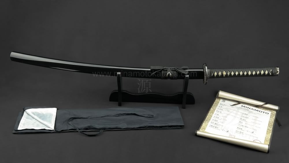 "Warrior's Rage" (Black) Hand Forged Katana In Clay Tempered 1060 HCS