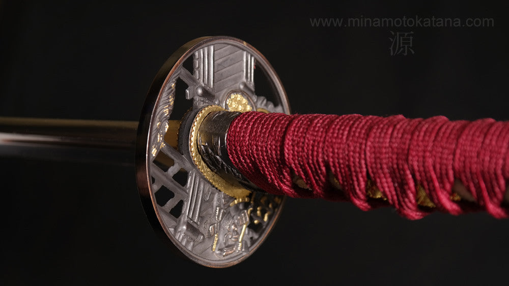 "Warrior's Rage" (Red) Hand Forged Katana In Clay Tempered 1060 HCS