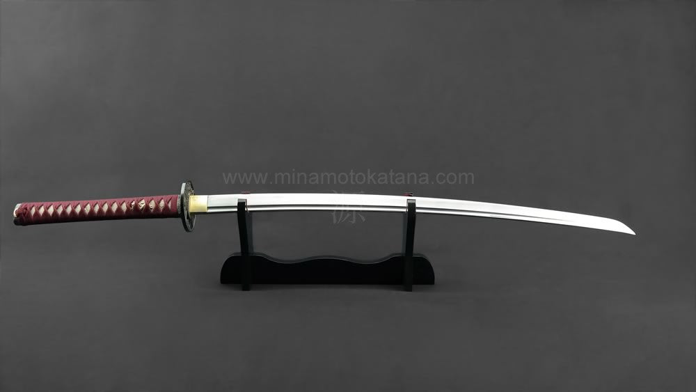 "Warrior's Rage" (Red) Hand Forged Katana In Clay Tempered 1060 HCS