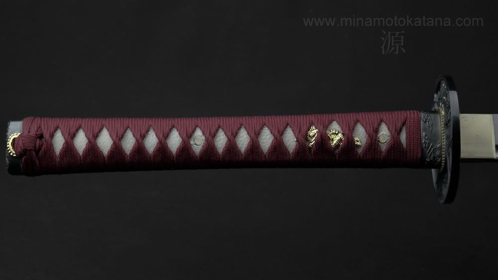 "Warrior's Rage" (Red) Hand Forged Katana In Clay Tempered 1060 HCS